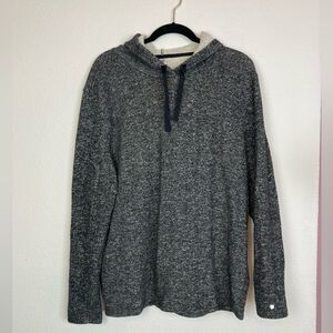 Fabletics Hoodie w/ from side zipper cozy! Black speckled warmer weight